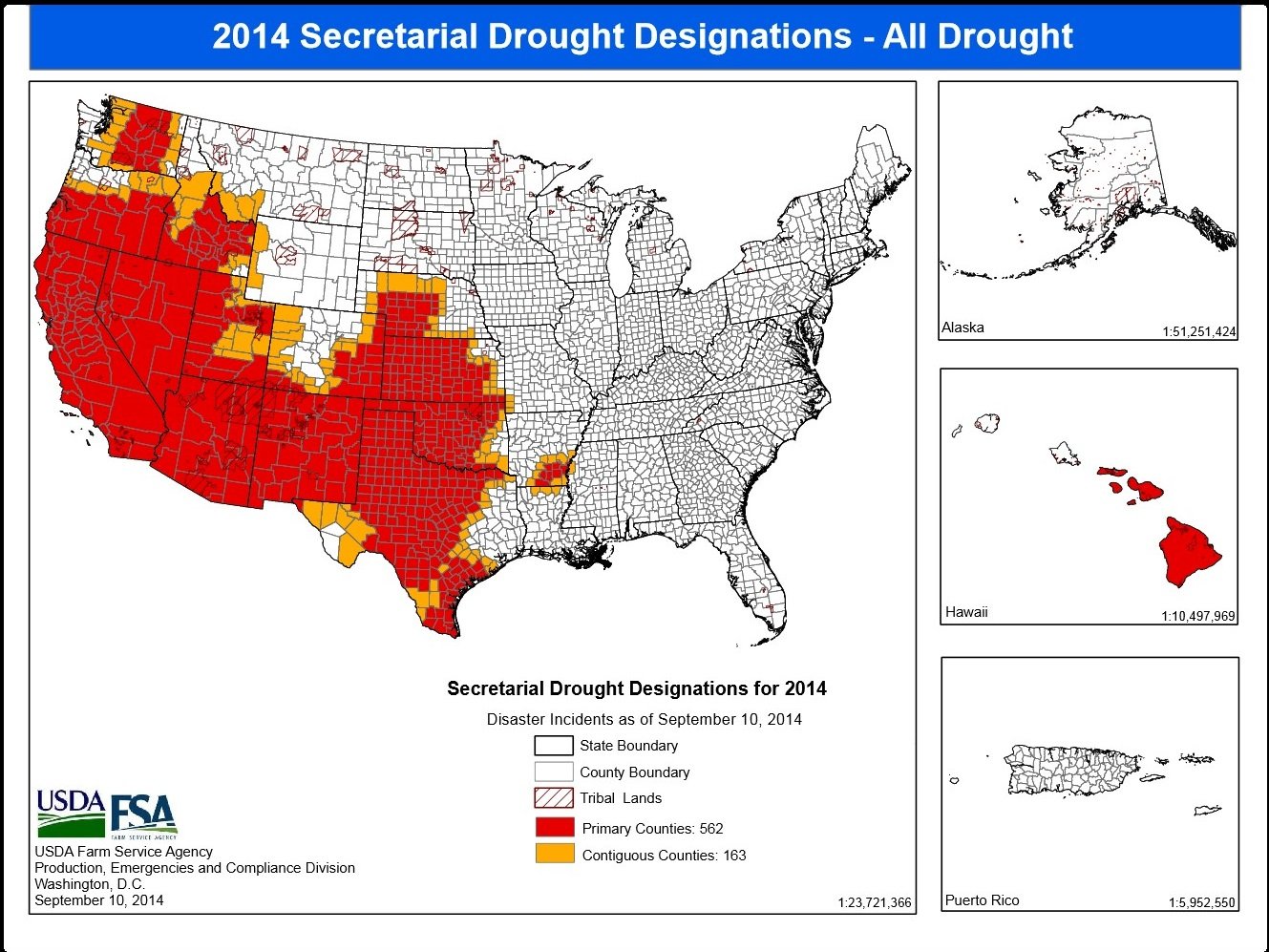 USDA Drought Map