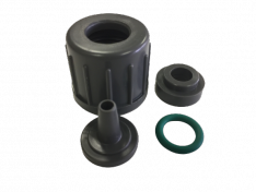 Coupling Nut with Tube Sleeve End Cap and Green Oring