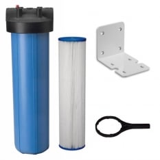 Big Blue Filter 1 Micron Absolute Cyst Water Filter 4.5" x 20" 1" NPT