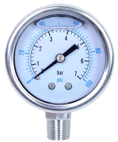 100 psi pressure gauge